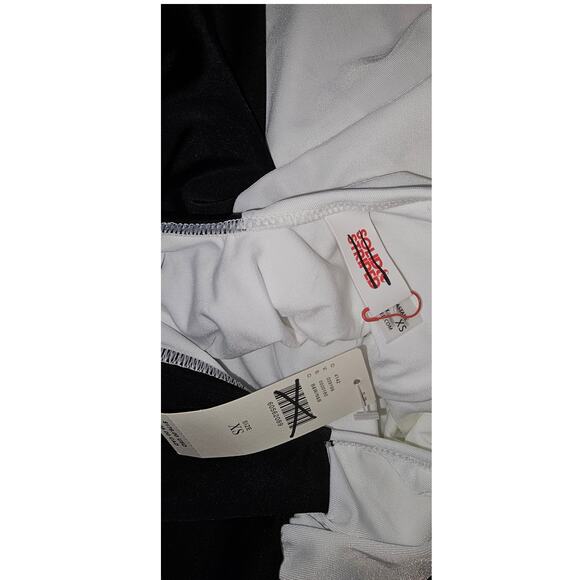 New Anthropologie Solid & Striped Lucia Ruched One-Piece Swimsuit $178 XS B&W - Picture 4 of 4